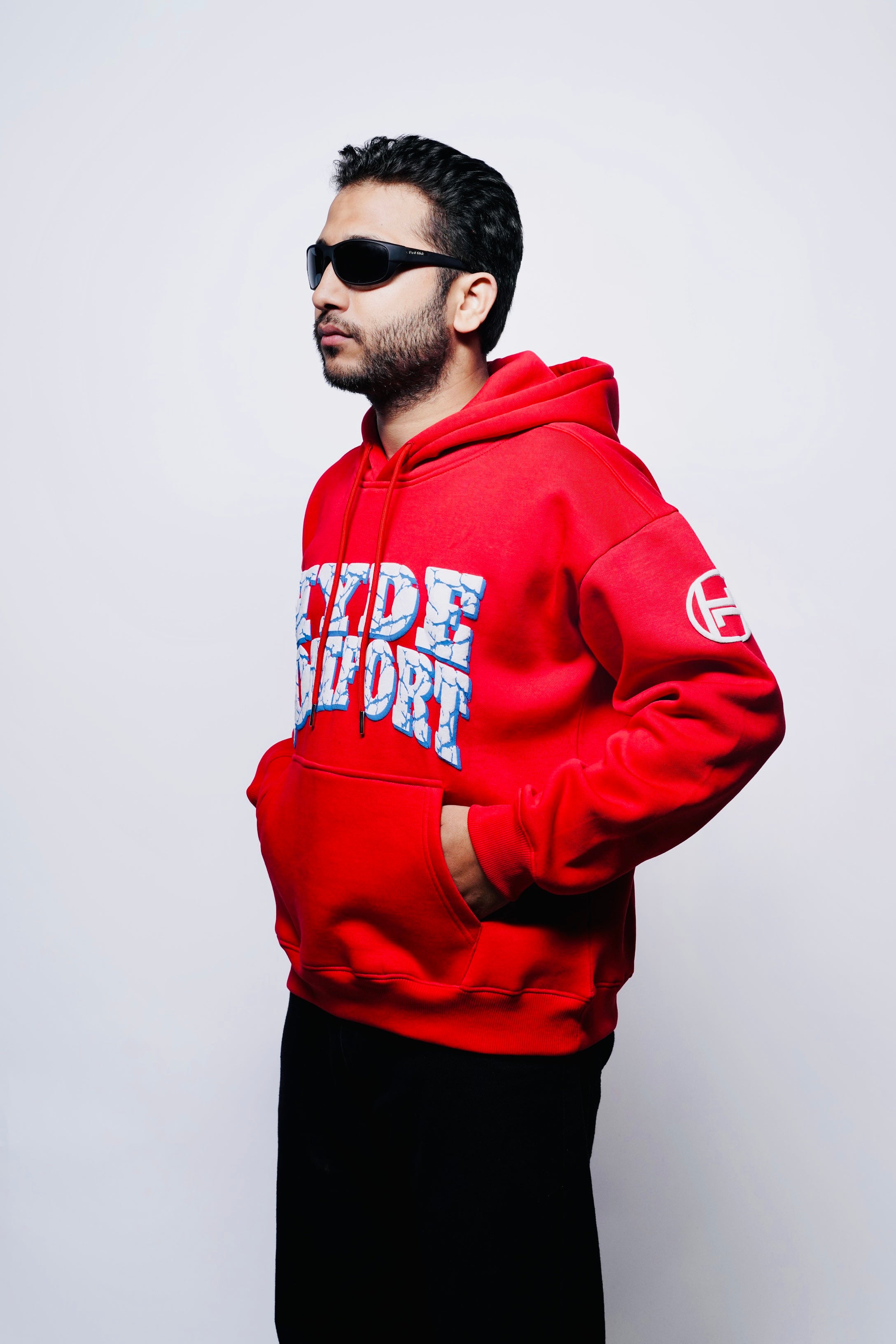 Red drip hoodie hot sale