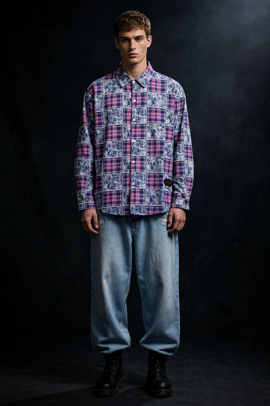 HEAVY WEIGHT DENIM CHECK SHIRT